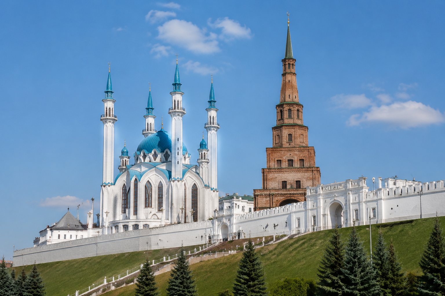 Казанский кремль: мечеть Кул-Шариф и башня Сююмбике