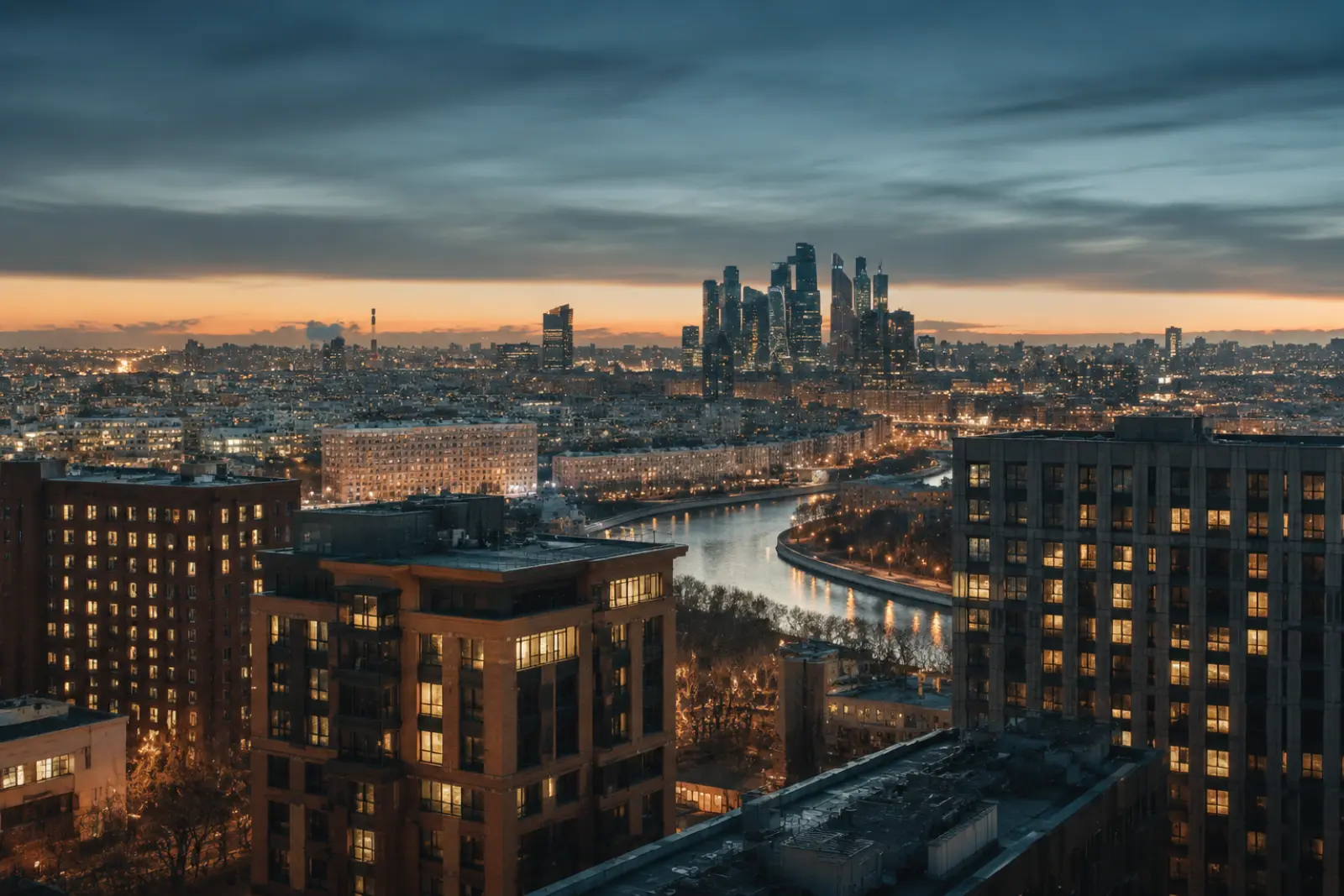 Москва на закате